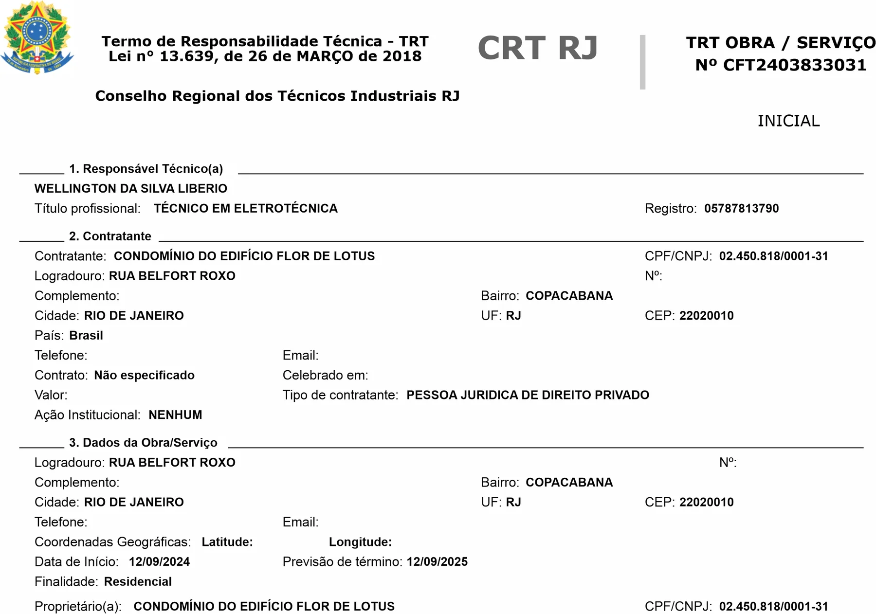 TRT da obra Flor de Lótus